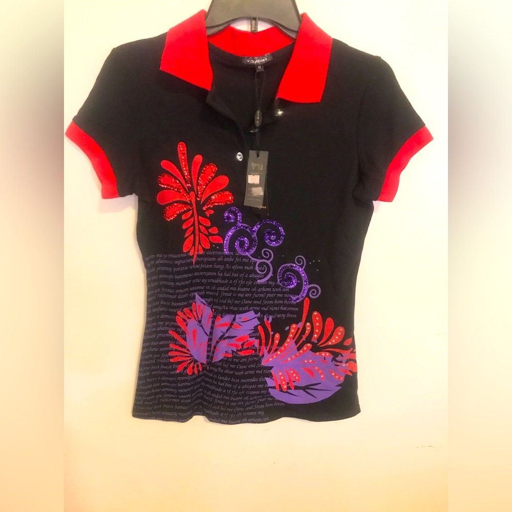 Polo shirt with embellishments..